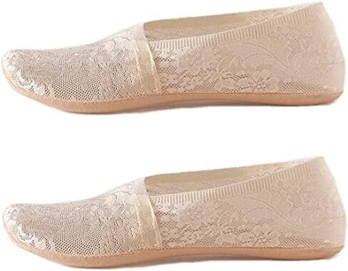 5 أزواج من الجوارب النسائية من Doubyan من الدانتيل بدون بطانة جوارب نسائية منخفضة القطع من الدانتيل جوارب سفلية من القطن غير قابلة للانزلاق in Kuwait