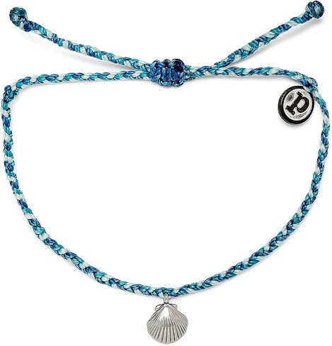 Pura Vida Silver or Rose Gold-Plated La Concha Bracelet - Adjustable Band, Coated Brand Charm in Saudi Arabia