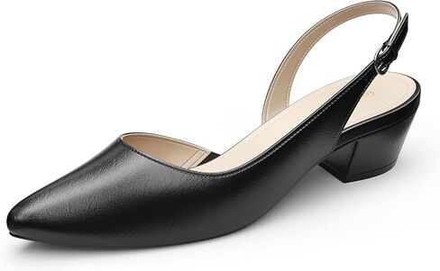 MSKFZEK Women's Low Heel Slingback Pumps in Kuwait