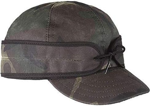 Stormy Kromer Waxed Cotton Cap - Lightweight Fall Hat with Earflaps in Kuwait