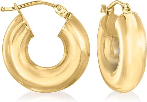 روس سيمونز الإيطالية 5 مم 14kt الذهب الأصفر Huggie هوب أقراط in Kuwait