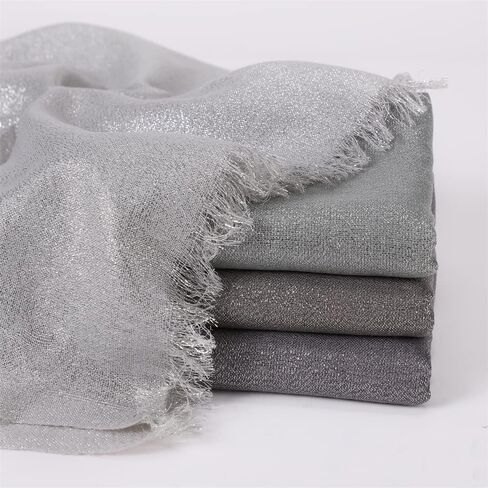 Hybeeh Sparkly Glitter Hijab Scarf for Women Shimmer Hijab Metallic Lightweight Wrap Pashmina Shawl for Women in Kuwait