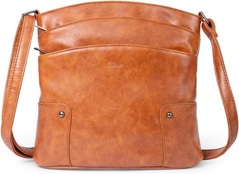 CLUCI Crossbody Bags for Women Leather Purse Travel Vacation Triple Pockets Vintage Handbags Shoulder Bags in Kuwait