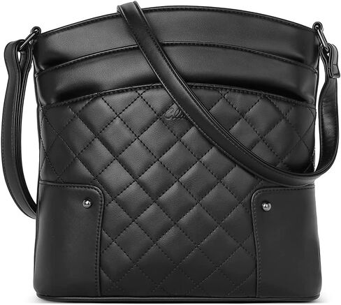 CLUCI Crossbody Bags for Women Leather Purse Travel Vacation Triple Pockets Vintage Handbags Shoulder Bags in Kuwait