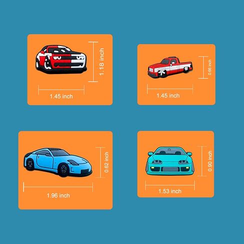 20 قطعة من تعليقات تزيين احذية سيارات السباق للقبقب، اكسسوارات اكسسوارات السيارات للبالغين من الرجال والنساء والاطفال والاولاد والبنات، معدن غير ثمين، بدون احجار كريمة, معدن, بدون الأحجار الكريمة in Kuwait