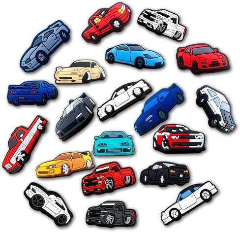 20 قطعة من تعليقات تزيين احذية سيارات السباق للقبقب، اكسسوارات اكسسوارات السيارات للبالغين من الرجال والنساء والاطفال والاولاد والبنات، معدن غير ثمين، بدون احجار كريمة, معدن, بدون الأحجار الكريمة in Kuwait