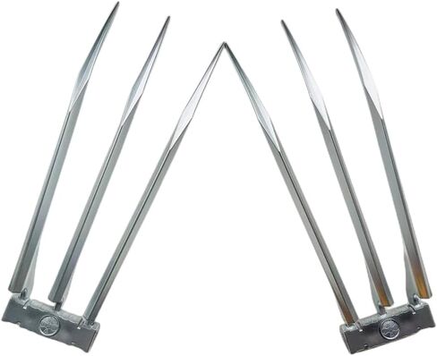 damdos Halloween Props for X Man Wolverine Claws ABS Plastics 1Pair Claws Wolf Paws Halloween Custume Cosplay 2Pcs Sets Sliver in Saudi Arabia
