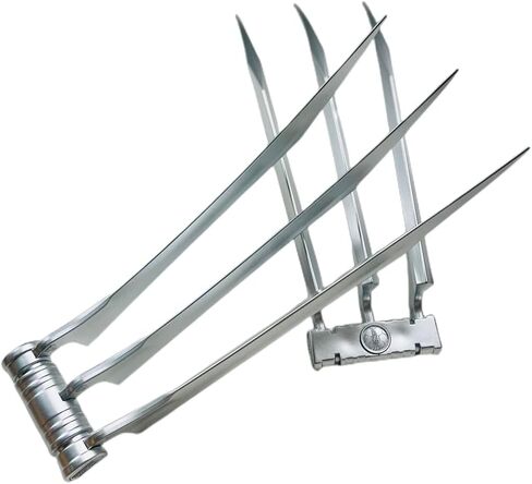 damdos Halloween Props for X Man Wolverine Claws ABS Plastics 1Pair Claws Wolf Paws Halloween Custume Cosplay 2Pcs Sets Sliver in Saudi Arabia