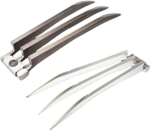 damdos Halloween Props for X Man Wolverine Claws ABS Plastics 1Pair Claws Wolf Paws Halloween Custume Cosplay 2Pcs Sets Sliver in Saudi Arabia