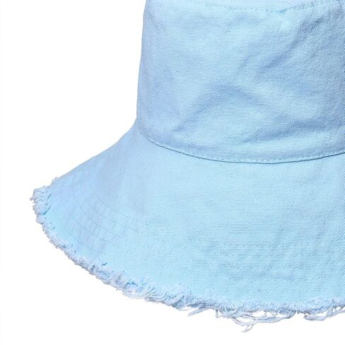 HZEYN Bucket Hats for Women Wide Brim Summer Travel Packable Cotton Bucket Beach Sun Hat UPF 50+ in Kuwait