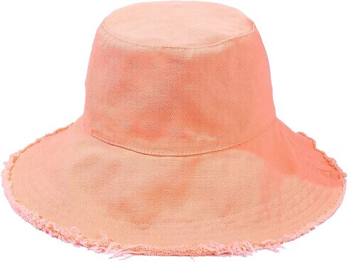 HZEYN Bucket Hats for Women Wide Brim Summer Travel Packable Cotton Bucket Beach Sun Hat UPF 50+ in Kuwait