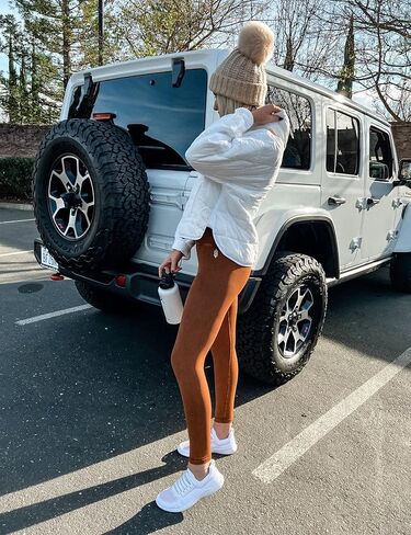 سترة AMEBELLE النسائية ذات القلنسوة كبيرة الحجم مبطنة وخفيفة الوزن للشتاء الدافئ ومبطنة بغطاء للرأس (2611-White-L) in Kuwait