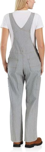 Carhartt womens Relaxed Fit Denim Railroad Stripe Bib Overall in Saudi Arabia