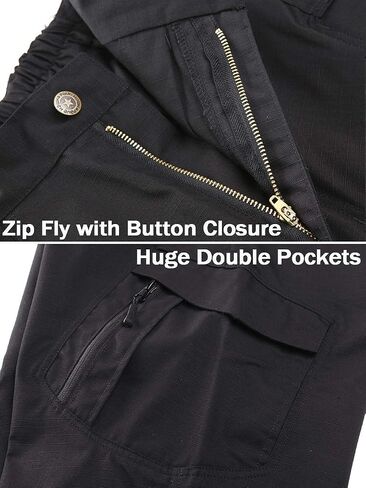 MAGCOMSEN Men's Tactical Pants with 9 Pockets Rip-Stop Lightweight Work Hiking Pants in Saudi Arabia