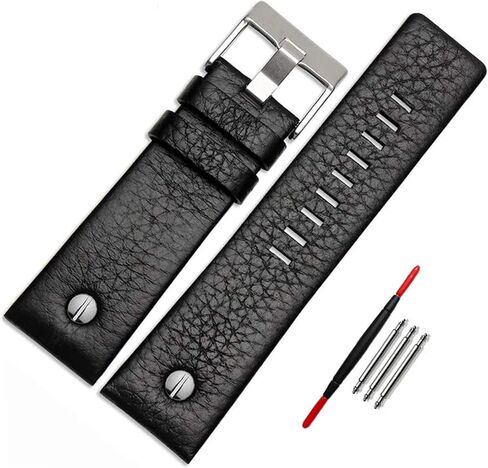Choco&Man US Diesel Calfskin Leather Watch Band strap with Tool 22mm 24mm 26mm 28mm 30mm Replacement for Men's Diesel Watches… in Kuwait