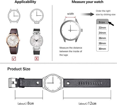 Choco&Man US Diesel Calfskin Leather Watch Band strap with Tool 22mm 24mm 26mm 28mm 30mm Replacement for Men's Diesel Watches… in Kuwait