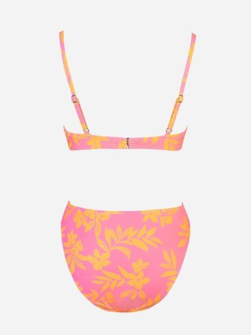 CUPSHE X STASSIE Women Swimsuit Bikini Set High Waisted Push Up Cheeky V Wire Neck Water Ripple Print Bathing Suit in Saudi Arabia