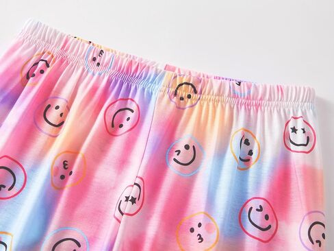 Beezizac Pajamas for Girls 100% Polyester Tie dye Sleepover Long Sleeve PJ Set Size 6-18 in Saudi Arabia