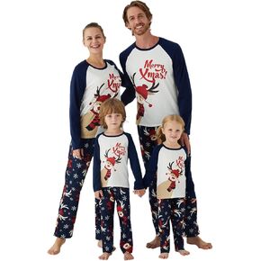 PATPAT Family Christmas Pjs Matching Sets Holiday Jammies Sleepwear Christmas Pajamas for Family Mommy and Me Xmas Outfits