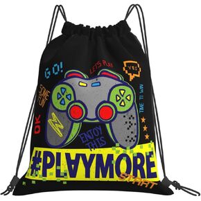 FATTTYCY Video Game Drawstring Backpack Gaming Sport Cinch Sack Gamer Party Favors Bags For Men Gifts
