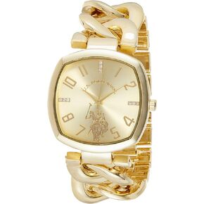 U.S. Polo Assn. Women's USC40250AZ Analog Display Analog Quartz Gold Watch in Saudi Arabia