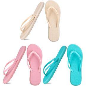 Xuhal Women Girls Slim Flip Flops Colored Summer Casual Flip Flop Sandals Rubber Thong Style Cute Sandals for Women in Saudi Arabia