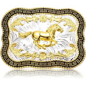 BBOTEN Western Horse Belt Buckle for Men Women, Cowboy Horse Running Belt Buckles Golden Scorpion Engraved Belt Buckle in Kuwait