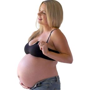 Mamaway Breezy Seamless Nursing Maternity Wireless Bra with Fixed Padding, Odorless, Stretchy for Pregnancy, Breastfeeding