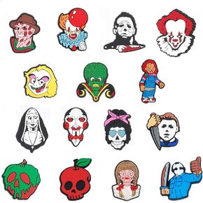 Gorvalin Horror Croc Shoes Charms Fit for Clog Shoes Decoration, Halloween Shoes Croc Charms Wristband Bracelet Birthday Gifts for Kids Adult Party Favor Gift in Kuwait