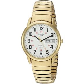 Timex T2N092 Easy Reader 35mm Gold-Tone Extra-Long Stainless Steel Expansion Band Watch