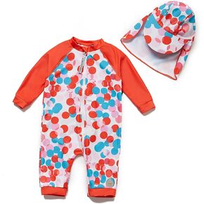 Baby Girl One Piece Swimsuit Full Zip UPF 50+ Sun Protection Sunsuit in Kuwait