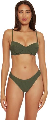 BECCA by Rebecca Virtue Line in The Sand Giselle Rib Textured Underwire Bra Cactus SM in Kuwait