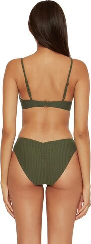 BECCA by Rebecca Virtue Line in The Sand Giselle Rib Textured Underwire Bra Cactus SM in Kuwait