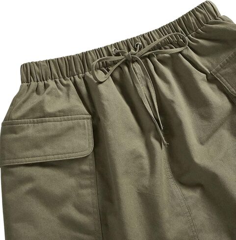 Verdusa Women's Drawstring Elastic Waist A Line Flap Pocket Cargo Short Skirt in Saudi Arabia