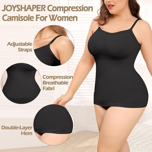 JOYSHAPER Women's Shapewear Camisole with Built in Bra Tummy Control Compression Tank Tops Body Shaper Padded Tanks in Kuwait