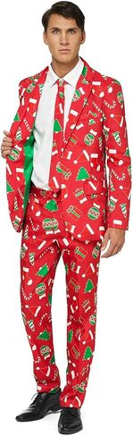 Offstream Men's Party Costumes - Christmas Theme Party Suits - Slim Fit - Includes Matching Blazer Jacket, Pants & Tie in Kuwait