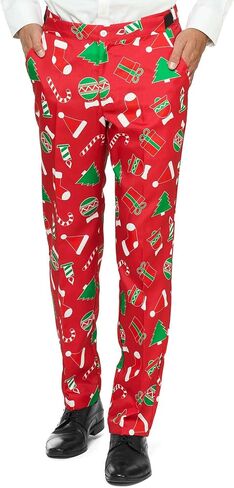 Offstream Men's Party Costumes - Christmas Theme Party Suits - Slim Fit - Includes Matching Blazer Jacket, Pants & Tie in Kuwait