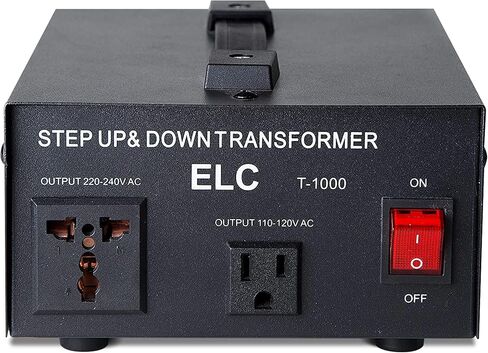 ELC T Series 2000 Watt Voltage Converter Transformer - Step Up/Down - 110v to 220v / 220v to 110v Power Converter - Circuit Breaker Protection, CE Certified [3-Years Warranty] in Saudi Arabia