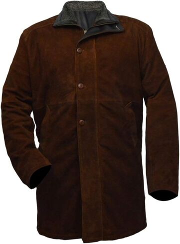 معطف Jasperz Longmire-Sheriff Walt Robert Suede Taylor الجلدي، XXS-3XL in Kuwait
