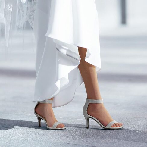 IDIFU المرأة 3 بوصة كعب هريرة الكعب Stiletto للنساء أنيق مفتوح اصبع القدم الكعب الكاحل حزام الكعب الصنادل المرأة العروس الزفاف أحذية الزفاف في مساء حفلة موسيقية in Kuwait