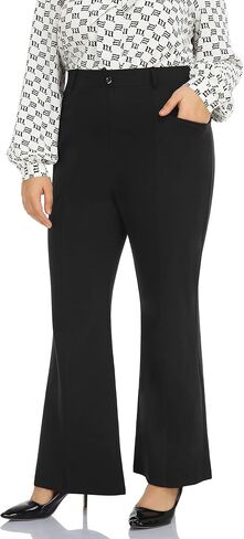 UUE تمتد سروال فستان حجم كبير للنساء 29 "/32"/34" سحب على Bootcut العمل السراويل مع جيوب بنطلون الأعمال سراويل تقليدية in Kuwait