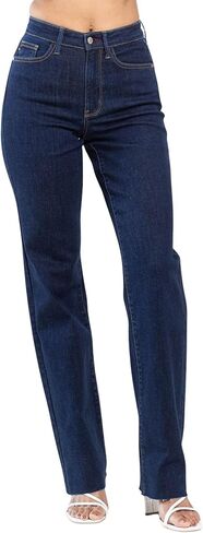 Judy Blue Women's High-Rise Vintage & Back Darts Detail Straight Jeans 82512 in Kuwait