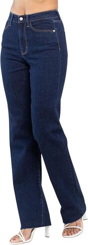 Judy Blue Women's High-Rise Vintage & Back Darts Detail Straight Jeans 82512 in Kuwait