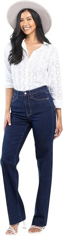 Judy Blue Women's High-Rise Vintage & Back Darts Detail Straight Jeans 82512 in Kuwait