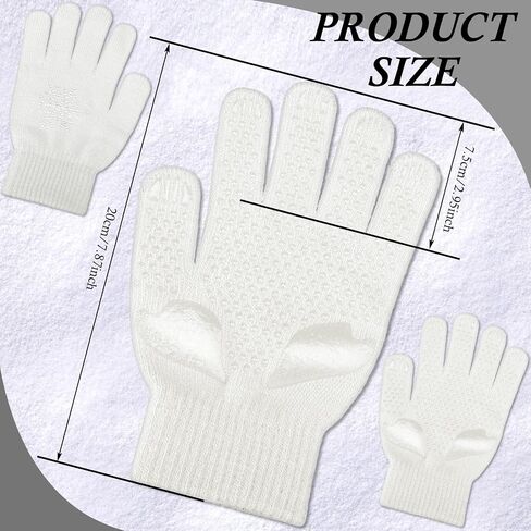 Jiuguva 3 Pairs Figure Skating Gloves Ice Skating Gloves Anti Slip Gripper Gloves with Rhinestone Snowflakes for Practice Competition Winter Warm Mitten, Reduce Falling Injuries in Kuwait
