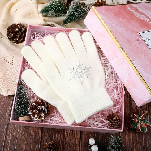 Jiuguva 3 Pairs Figure Skating Gloves Ice Skating Gloves Anti Slip Gripper Gloves with Rhinestone Snowflakes for Practice Competition Winter Warm Mitten, Reduce Falling Injuries in Kuwait