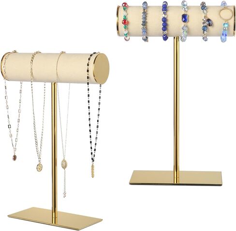 K KAIDIYIN حامل سوار ذهب مجوهرات عرض موقف T-بار سوار حامل حامل مجوهرات الإسورة حامل مجوهرات من صلب لا يصدأ تخزين منظم in Kuwait