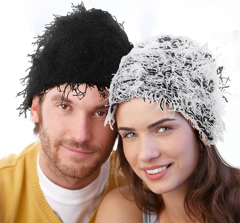 Lewtemi 4 Pcs Unisex Distressed Balaclava Winter Warm Knitted Beanie Outdoor Fuzzy Winter Hats Thick Knit Beanie Caps for Men Women, 4 Colors in Saudi Arabia