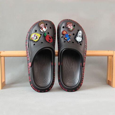 Gorvalin Horror Croc Shoes Charms Fit for Clog Shoes Decoration, Halloween Shoes Croc Charms Wristband Bracelet Birthday Gifts for Kids Adult Party Favor Gift in Kuwait