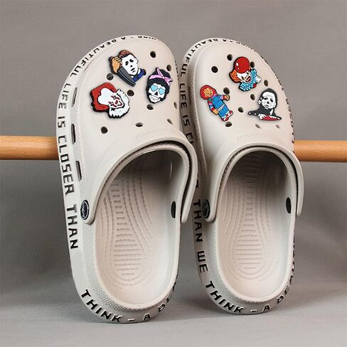 Gorvalin Horror Croc Shoes Charms Fit for Clog Shoes Decoration, Halloween Shoes Croc Charms Wristband Bracelet Birthday Gifts for Kids Adult Party Favor Gift in Kuwait